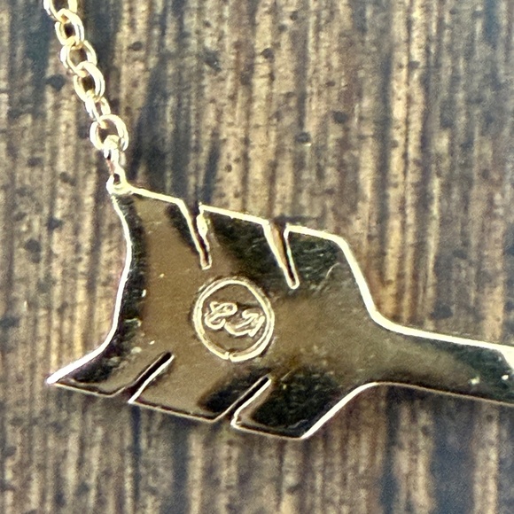 EMERSON RYDER ARROW 14K YELLOW GOLD NECKLACE ADJUSTABLE WITH PACKAGING NEW - Picture 5 of 7